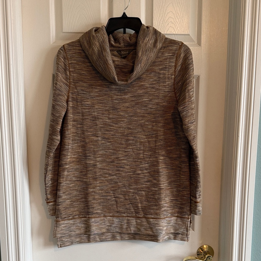 Natural Reflections Tan Cowl Neck Sweater